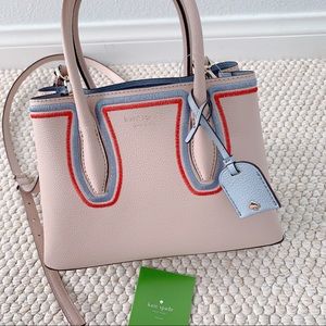 Kate spade embroidered small satchel crossbody bag